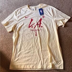 Nike Cream and Red LA Clippers Men's T-Shirt